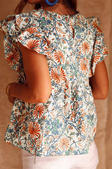 Make My Day – Kurzärmliges Oberteil mit Boho-Print