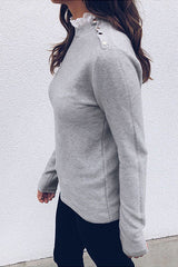 Coastline Top mit Spitzenausschnitt und Knopfleiste – 2 Farben