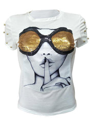 Ruhiges und strahlendes T-Shirt