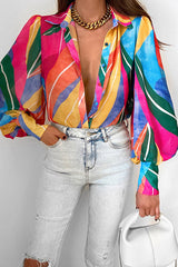 Sunny Side Of Life Langarmshirt mit Blumendruck – 9 Farben