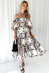 Just Feels Right Maxikleid mit gesmokten Puffärmeln – 5 Farben