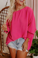 Speak Your Mind Oversize-Smocked-Top – 5 Farben