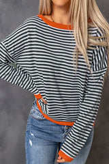 All Around The Way – Gestreiftes Langarmoberteil