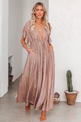 Sunshine And Fun Rüschen-Maxikleid für den Strand – 8 Farben