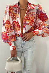 Sunny Side Of Life Langarmshirt mit Blumendruck – 9 Farben