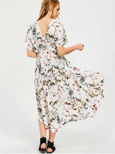 Gorgeous Empire Waist Floral Asymmetrical Midi Dress
