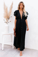 Sunshine And Fun Rüschen-Maxikleid für den Strand – 8 Farben