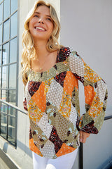 Langärmliges Oberteil mit „Beauty And Brains“-Print