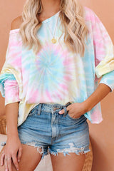 Langärmliges Batik-Oberteil „Good Luck“