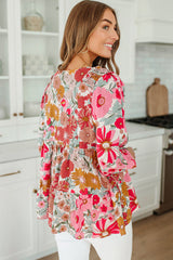 Day By Day Langärmliges Oberteil mit Blumenmuster