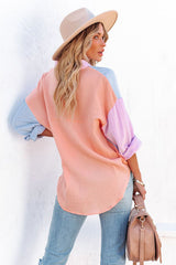 Field Day Colorblock Button-Down-Top – 2 Farben