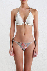 Bikini mit Blumen-Haken-Print