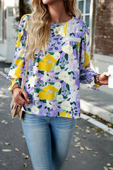 Auffälliges, gesmoktes Oberteil mit Sweetie-Print – 3 Farben