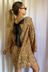 Shine For Tonight – Minikleid mit Pailletten und Bindeband am Rücken – 3 Farben