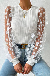 New Days Ahead Flower Rippstricktop – 4 Farben