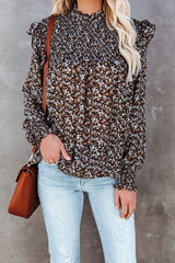 Sipping On Love – Bedrucktes, gesmoktes Oberteil