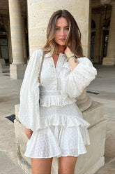 It's Another Day – Langärmliges Minikleid mit Häkelspitze