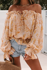 Bedrucktes Smok-Top „You're My Reason“ – 2 Farben