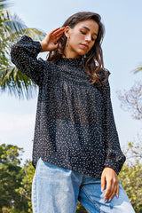 Rules Of Romance Rüschentop mit Punkten – 2 Farben