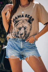 Only For You Grafik-Kurzarm-Top – 6 Farben