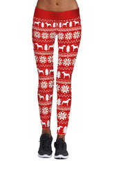 Sporthose mit weihnachtlichem Schneeflocken-Print