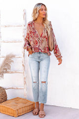 Langärmliges Top mit „Find Your Own Way“-Print