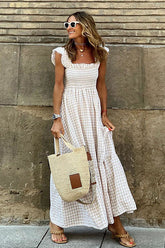 Good Feelings Babydoll-Maxikleid mit Rüschen – 4 Farben