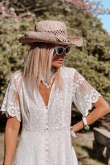 Fabulous Phenomenon Maxikleid mit Spitzenstickerei