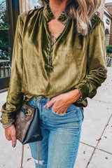 Time To Celebrate Samt-Langarmtop – 3 Farben