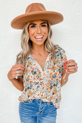 Feel The Joy – Kurzarm-Oberteil mit Blumenmuster