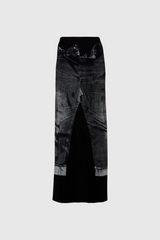 Bexley – Maxirock mit Illusionsdruck in Schwarz