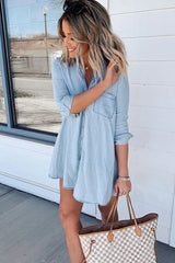 Forever and Always lässiges Mini-Jeanskleid