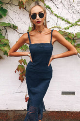 Give a Glam Lace Fishtail Midikleid – 3 Farben