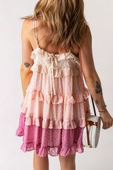 Flow Of Love – Rosa Minikleid mit Schweizer Punkten