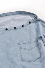 Today's Vibe – Schulterfreies Jeanstop