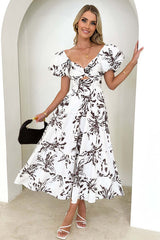 Clear Love Maxikleid mit Puffärmeln und Print – 5 Farben