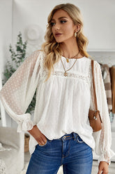 Always Amazing Swiss Dot Spitzentop – 6 Farben