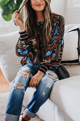 Bedrucktes Langarmshirt „Only For You“