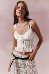 Süßestes erstes Cami-Top mit Schnürung – 6 Farben