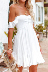 „Whatever It Takes“ gesmoktes ausgestelltes Minikleid – 4 Farben