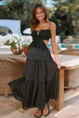 Just Hold On – Ärmelloses Maxikleid mit Cut-Outs – 4 Farben