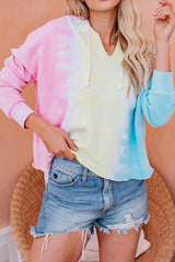 Carefree Lifestyle Tie-Dye Hoodie Top – 3 Farben