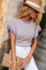 Always Sunny Stricktop mit gestuften Ärmeln – 4 Farben