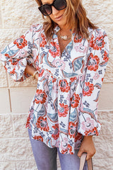 Langärmliges Oberteil mit „Afternoon Hours“-Print