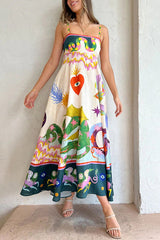 Maxikleid „In My Thoughts“ im Boho-Print