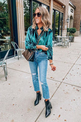 Time To Celebrate Samt-Langarmtop – 3 Farben