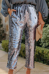 Urlaubsfertige Hose mit goldener Paillettenschleife – 3 Farben