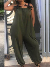 Indiebeautie Solid Sleeveless Loose Jumpsuit