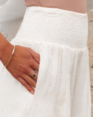 Ubud – Baumwoll-Leinenhose mit hoher Taille