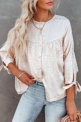 Schönes Babydoll-Top mit Knopfleiste und „New Day“-Aufdruck – 4 Farben